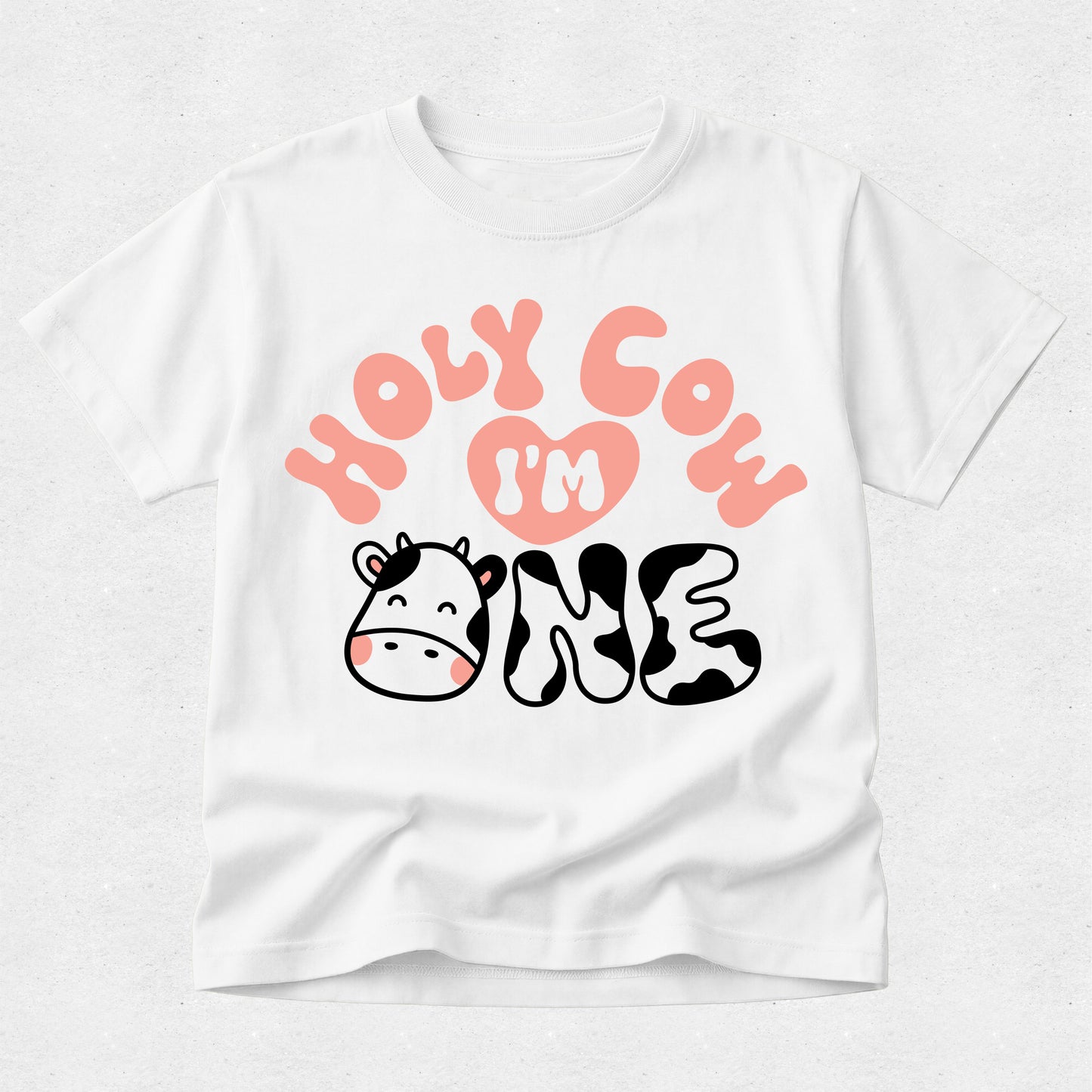 Holy Cow I'm One Birthday T-Shirt | First Birthday Cow Tee