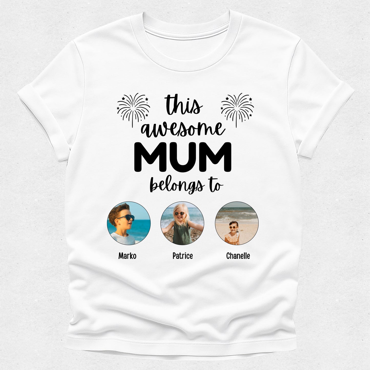 Awesome Mum & Grandma Tshirt - Custom Photo Image Mothers Day Tee