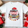Matching family holiday t-shirts with Santa hat design, cozy and cheerful style