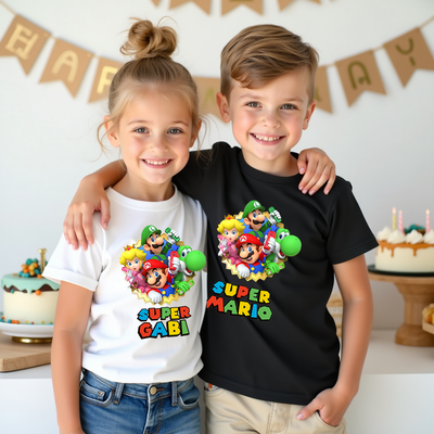 Super Mario Inspired Birthday Party T-Shirts #2