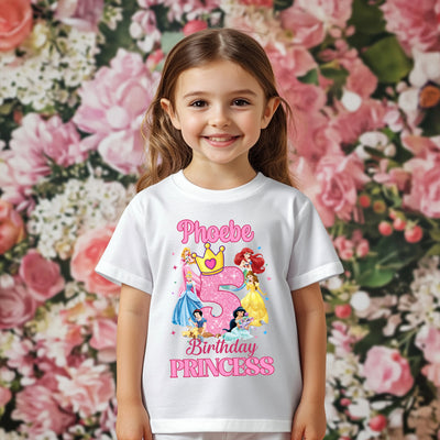 Princess inspired birthday t-shirt for the whole family – matching party outfit