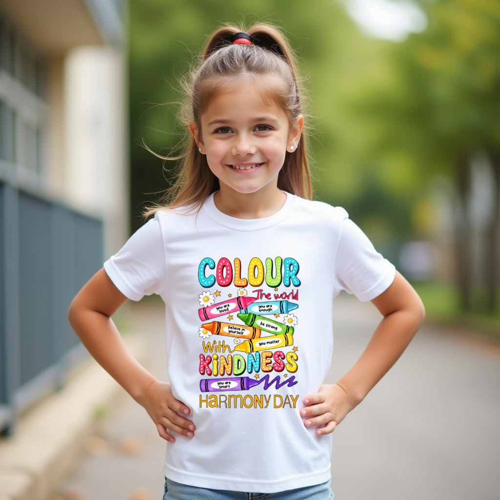 Colour the World - Harmony Day Tshirt - Everyone Belongs