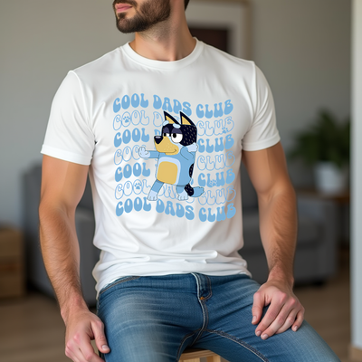 Cool Dads Club Bluey inspired t-shirt for fathers, perfect Father’s Day gift