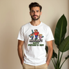 Minecraft inspired “Dadcraft” t-shirt styled as a Father’s Day gift for gamer dads.