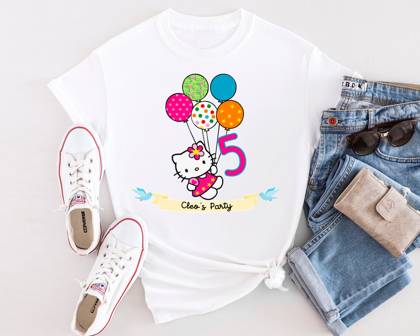 Hello Kitty Inspired Birthday Tshirt