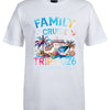 White t-shirt with 'Family Cruise Trip 2026' graphic design on a white background