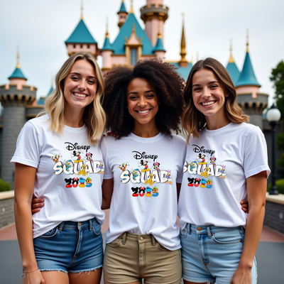 Character Squad Disney inspired t-shirt – front view with bold character design