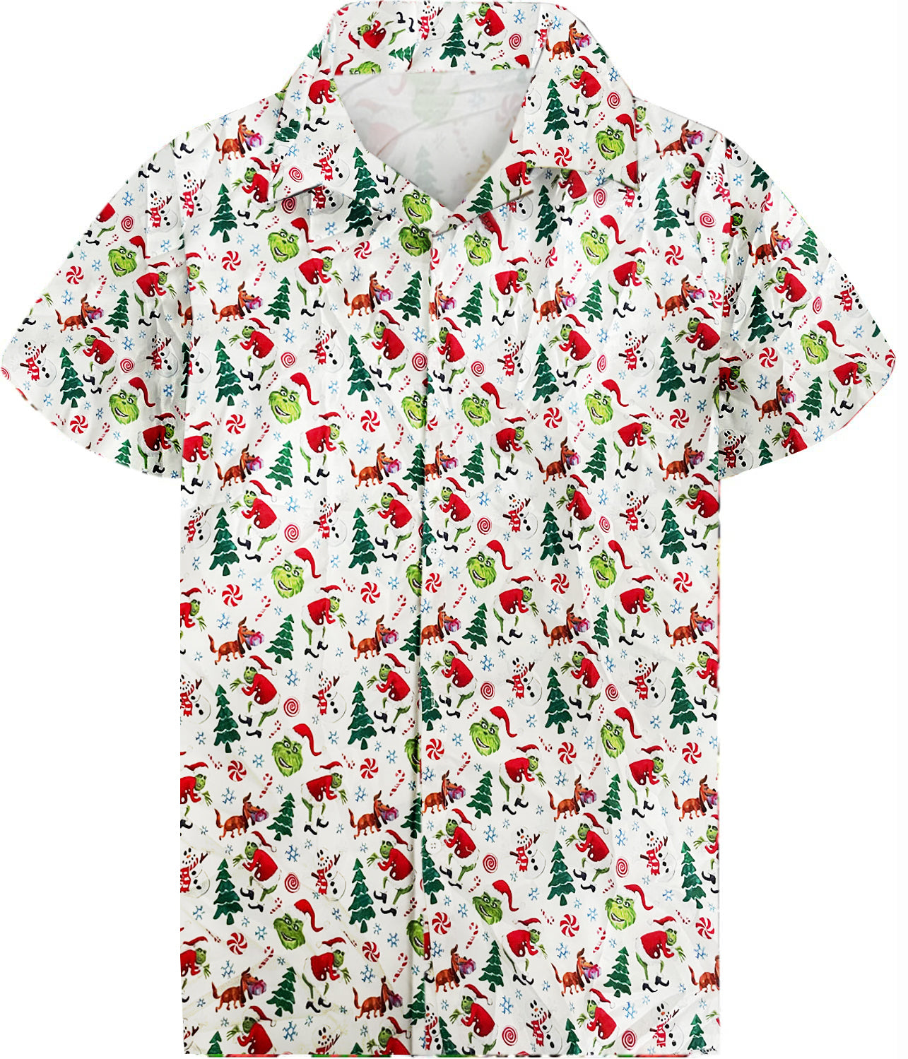 Christmas Button Up Shirt  – Grinch