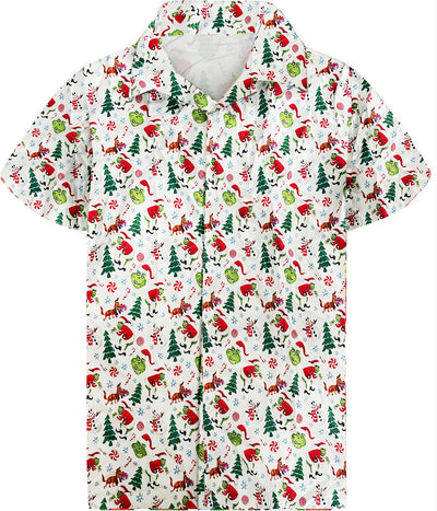 Christmas Button Up Shirt  – Grinch