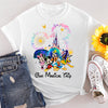 Sparkly Disney park day outfit – Shining at the Castle tee laid flat