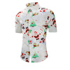 Christmas Button Up Shirt  – White Santa