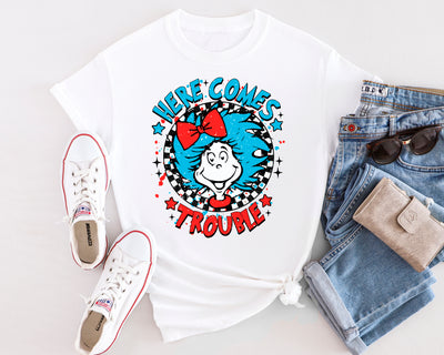Dr Seuss Here Comes Trouble Tshirt