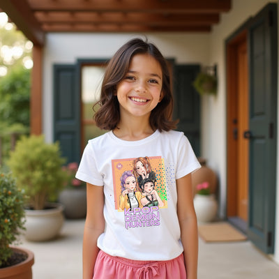 Pop Dreamers K-Pop fan streetwear graphic t-shirt with idol design