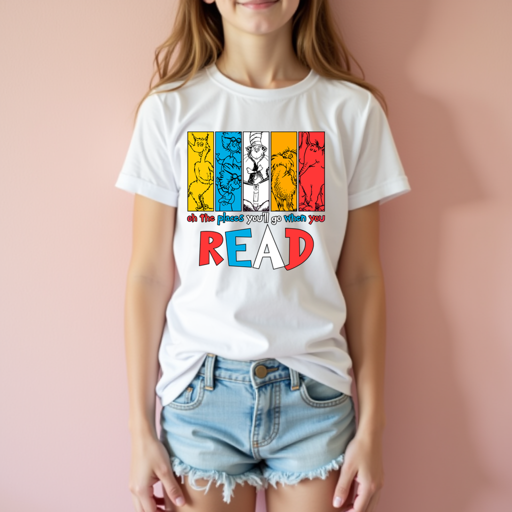 Dr Seuss Oh the Places you Go Tshirt