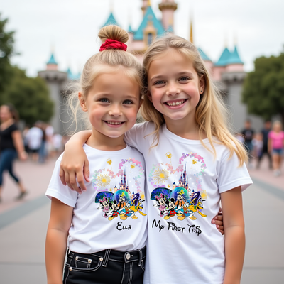 Shining at the Castle Disney inspired t-shirt – front view with castle graphic