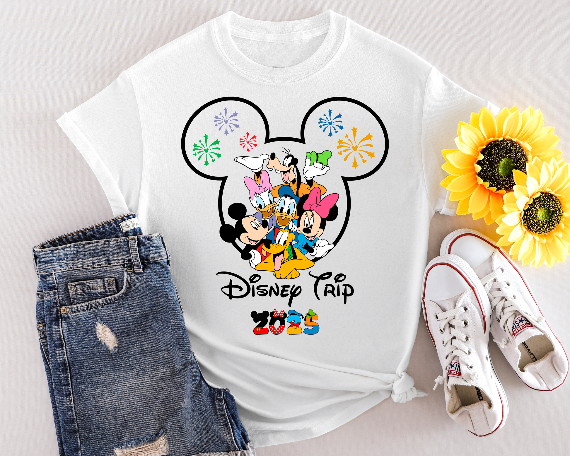 Family park day outfit – Magic Kingdom Crew t-shirt laid flat