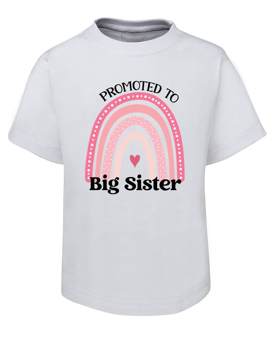 Promoted to Big Sister - Rainbow Pregnancy Announcement Tshirt