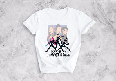 Black K-Pop Demon Hunters inspired Pop Idol Fighters graphic tee