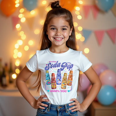 My Little Soda Pop K-Pop inspired graphic T-shirt with 5 soda designs