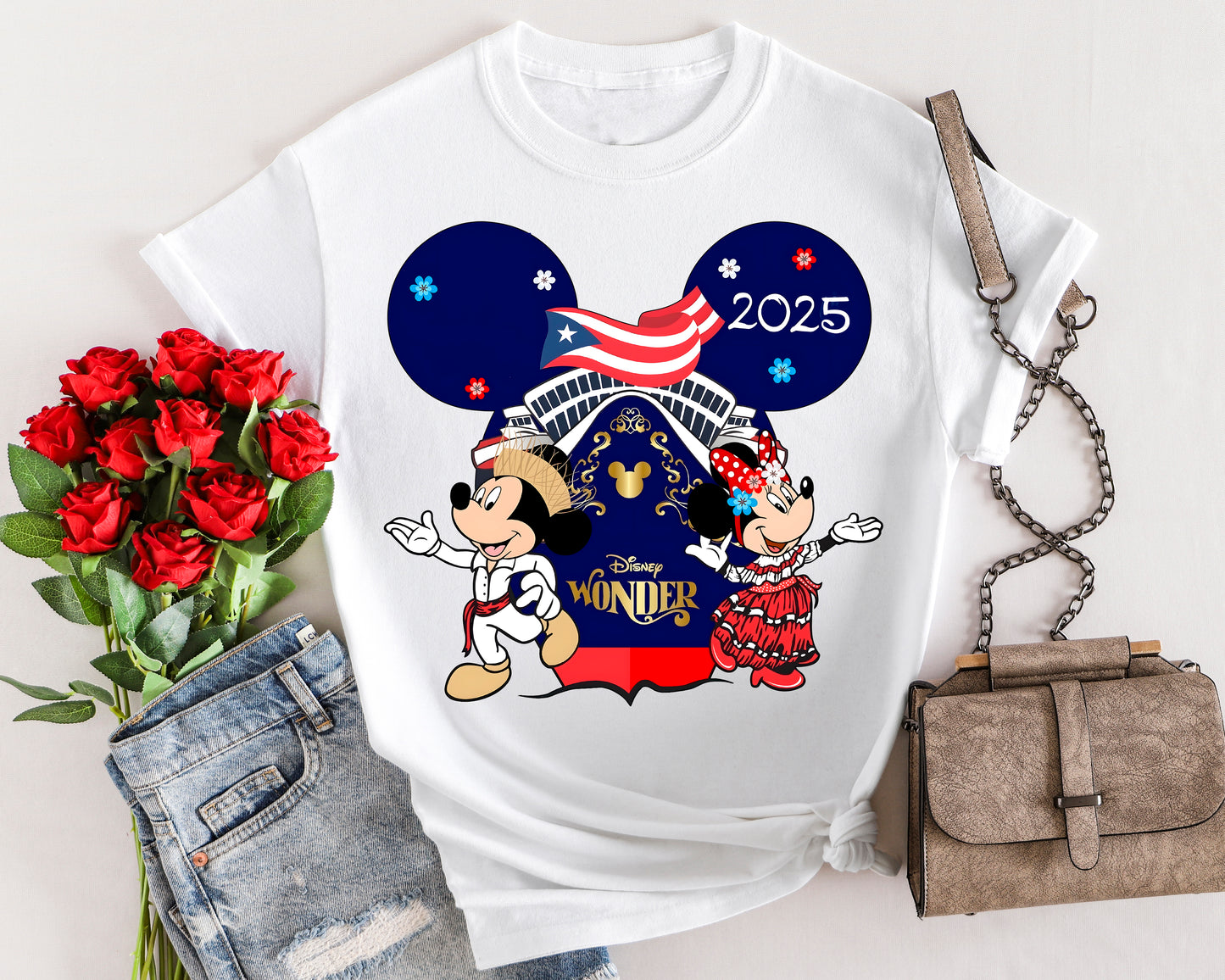 Disney inspired cruise t-shirt shown in multiple sizes or colours – family cruise shirt idea