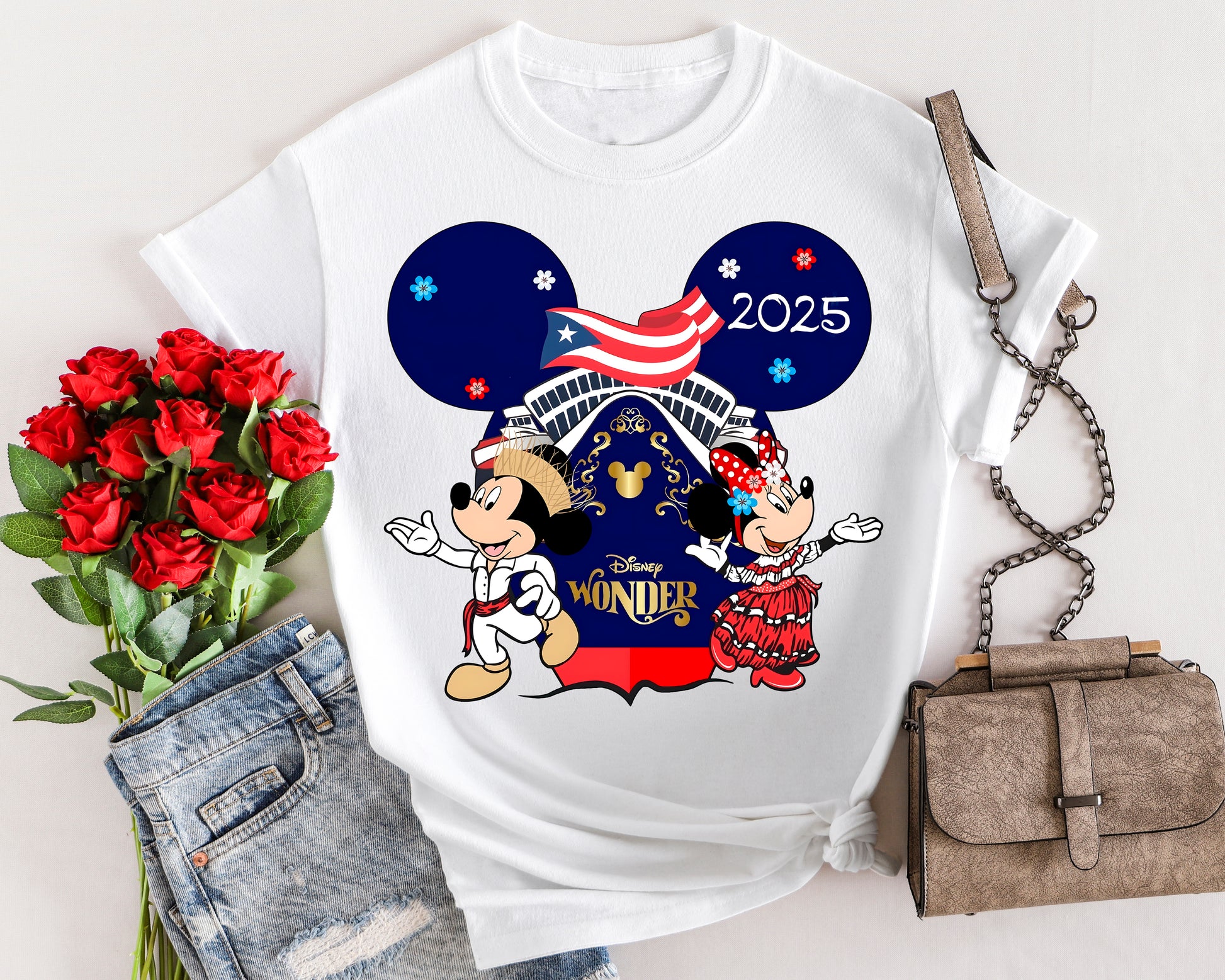 Disney inspired cruise t-shirt shown in multiple sizes or colours – family cruise shirt idea