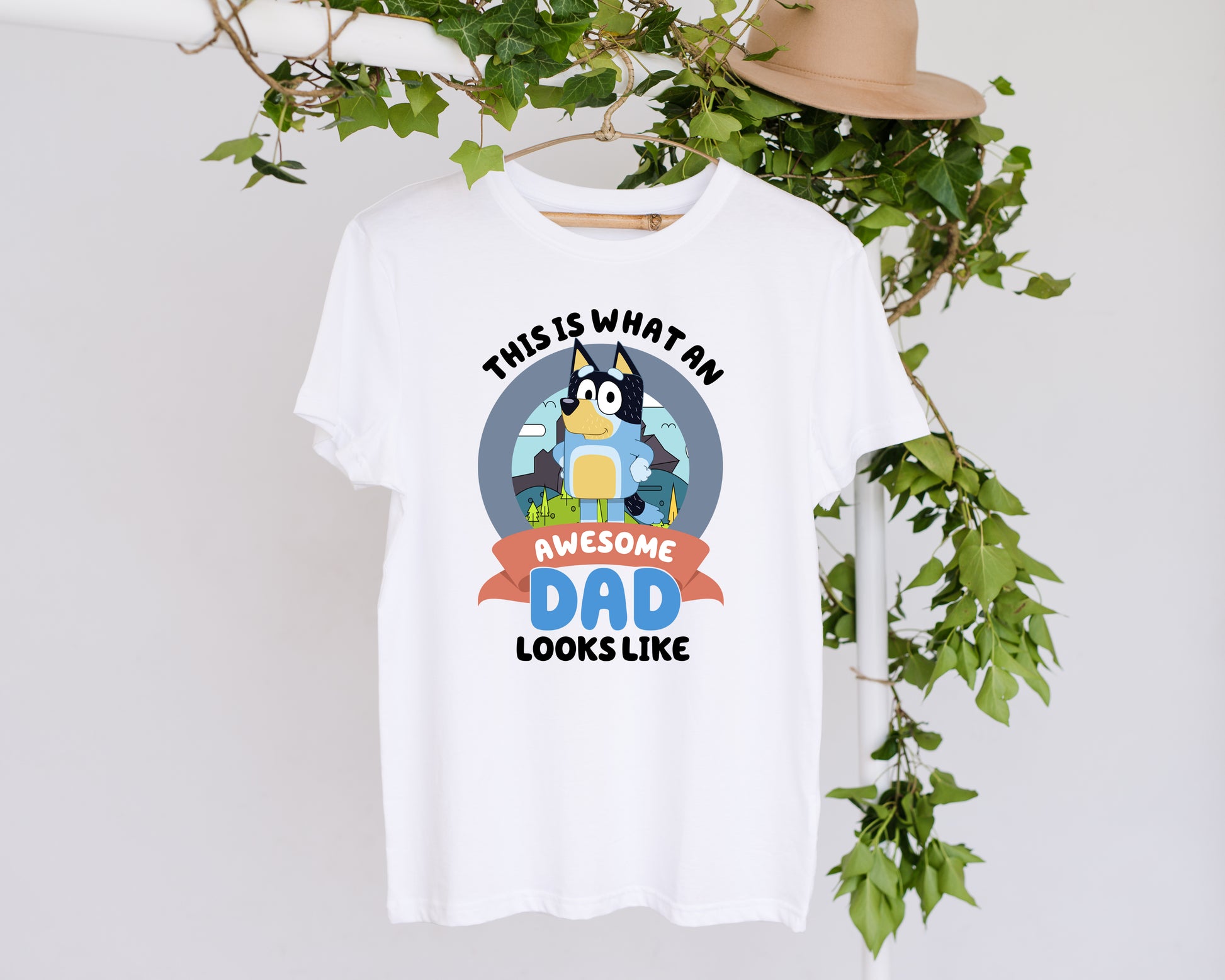Bluey inspired Awesome Dad t-shirt gift idea