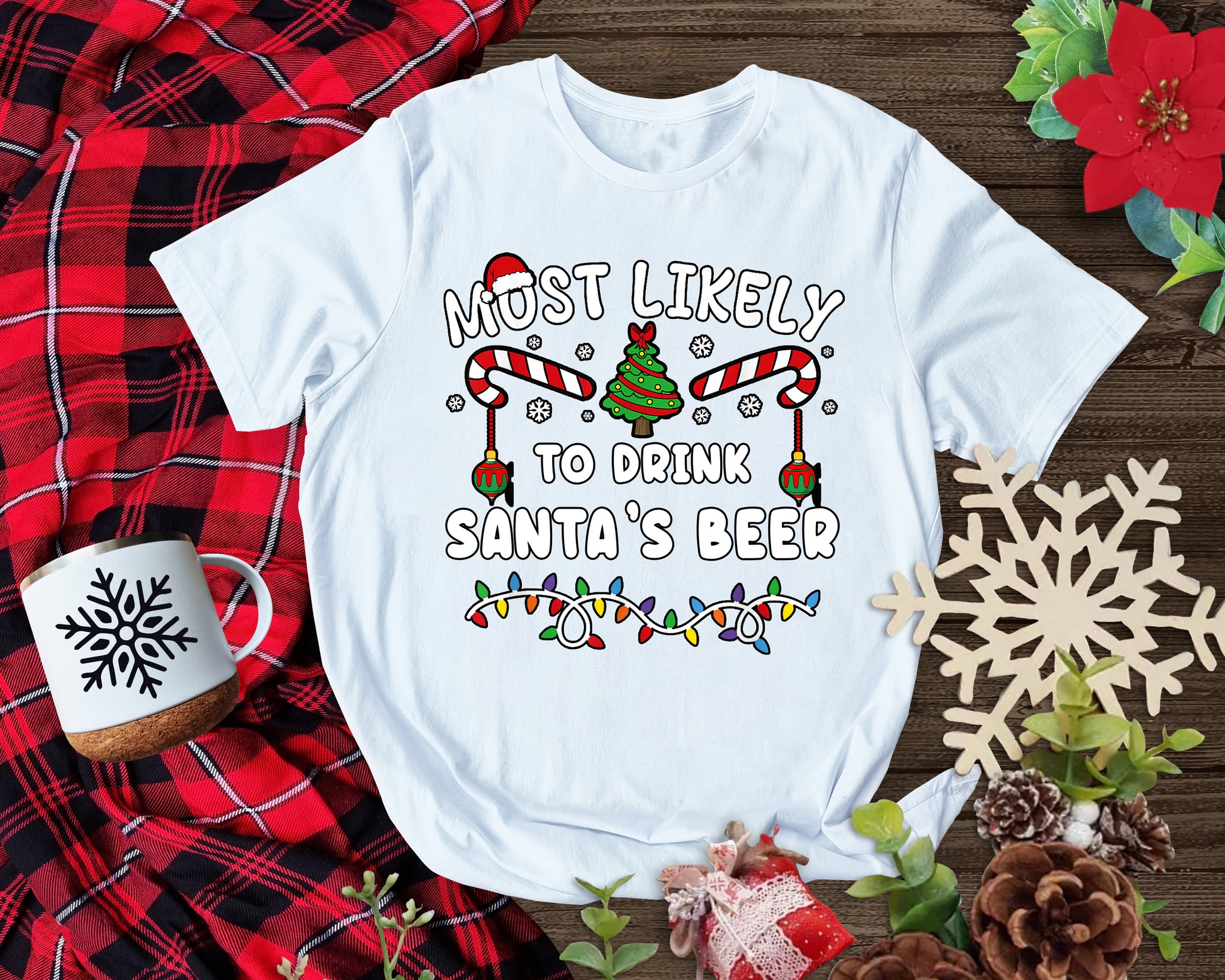 Festive humour tee for friends, family, or pub Christmas gatherings