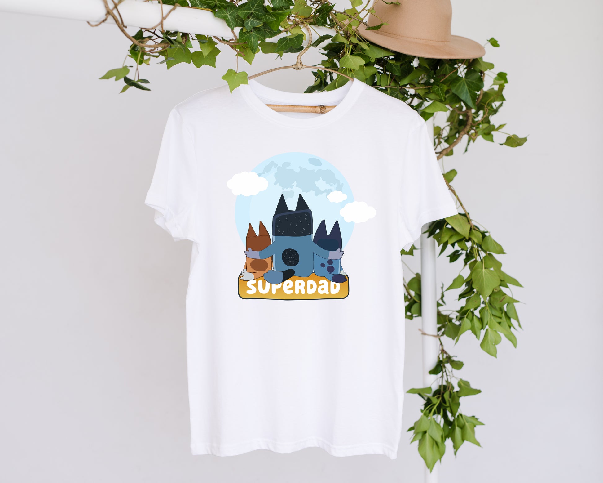 Cartoon Bandit dad graphic tee inspired by Bluey