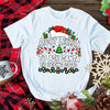 Festive party shirt with playful “define good” Christmas print