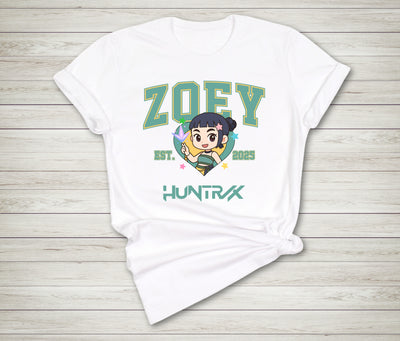 K-pop 3D style pop art t-shirt close-up design view